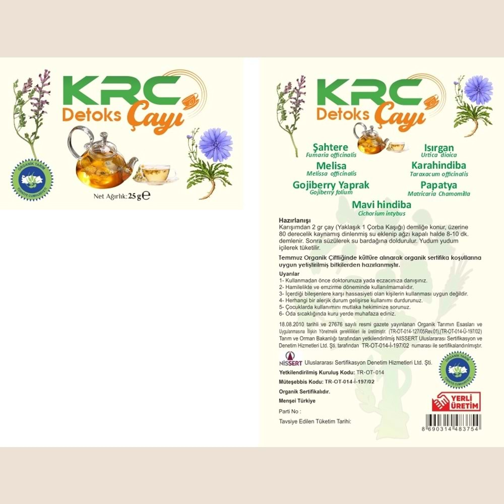 KRC(HEPAR) ÇAYI 25 GR